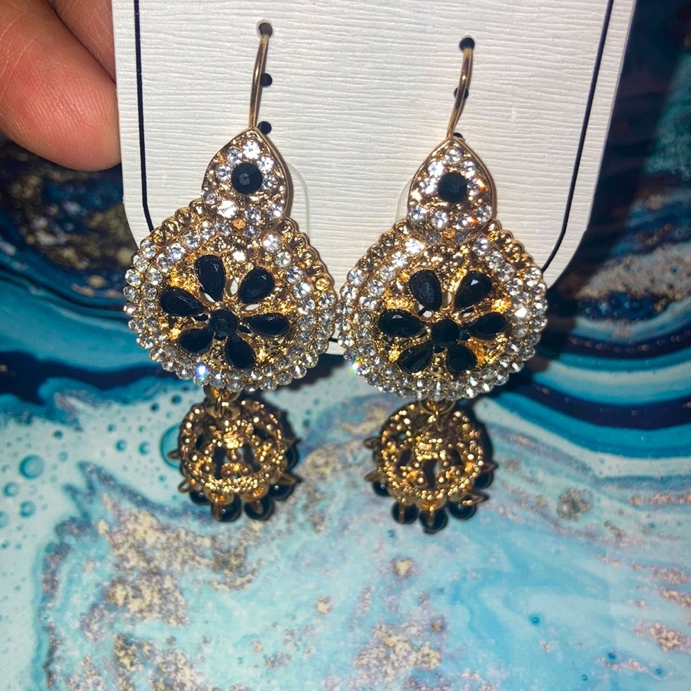 NEW Gold Diamond Earrings